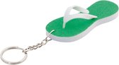 Sleutelhanger groene teenslipper 8 cm