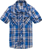 Heren - Mannen - Goede Kwaliteit - Modern - Road - Star - Classic - Casual - Urban - Shirt - Summer - Overhemd - Chartz blauw