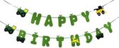 Originele Slinger – Happy Birthday - Vlag – Versiering – Banner – Guirlande kinderen / jongen | Traktor | Verjaardag – Feest – Party – Birthday – Babyshower - Kinderverjaardag | Kids – Jongen