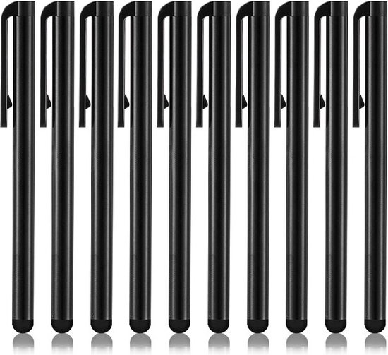 NLB 20 x Black Stylus pen universal - stylet pour écran tactile - stylet universel pour smartphone et tablette - stylets - stylet pour tablette - stylet pour ordinateur portable