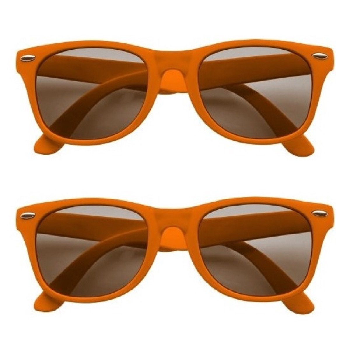 Set van 10x stuks zonnebrillen oranje - UV400 bescherming - Dames/heren - Oranje feestartikelen