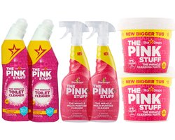 The Pink Stuff set 6 dlg- 2x Spray 750 ml - 2x Toiletreinoger 750 ml- 2x Miracle Paste 850 gram