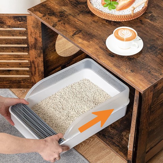 Verstop je kattenbak in een kattenbak kast