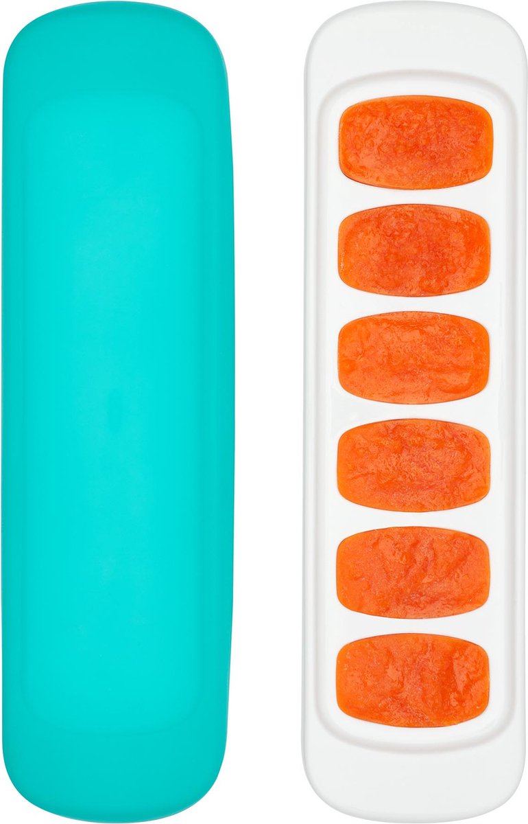 Goedkoopste OXO tot Babyvoeding diepvriesbakjes - Babyvoeding -Moedermelk bewaarbakjes - Bewaarbakjes 6x 22ml met silicone deksel- Teal