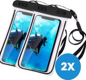 2x Waterdichte Telefoonhoesjes - Onderwater Hoesje - Willekeurige kleur - Zwart - Geschikt voor alle telefoons - Ook Voor Paspoort En Betaalpassen