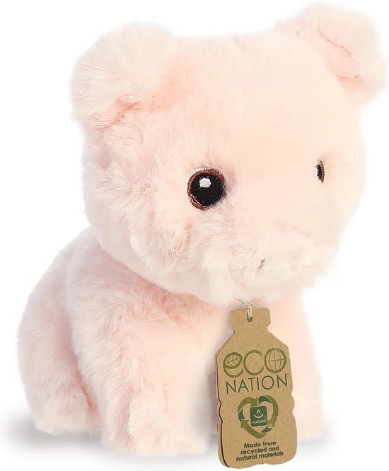 Pluche dieren knuffels varken/biggetje van 13 cm - Knuffeldieren varkens speelgoed