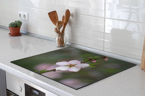 KitchenYeah® Inductie beschermer 58.3x51.3 cm - Bloem van de amandel - Kookplaataccessoires - Afdekplaat voor kookplaat - Inductiebeschermer - Inductiemat - Inductieplaat mat