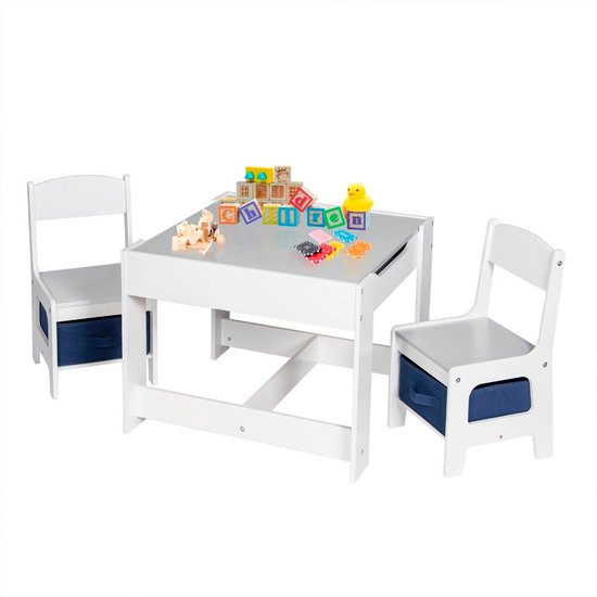 Ensemble de table pour enfant en bois Set - Bureau pour enfant avec 2  Chaises - Avec... | bol.com