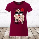 Shirt meisjes Girl power -James & Nicholson-110/116-t-shirts meisjes
