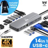Good2know Hub Usb C - 14 en 1 - 4k Hdmi - Station d'accueil - Convient à tous les appareils compatibles USB-C
