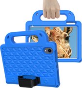 Tablet hoes geschikt voor iPad Mini 6 (2021) - Schokbestendige case met handvaten - Diamond Kids Cover met schouderriem - Blauw