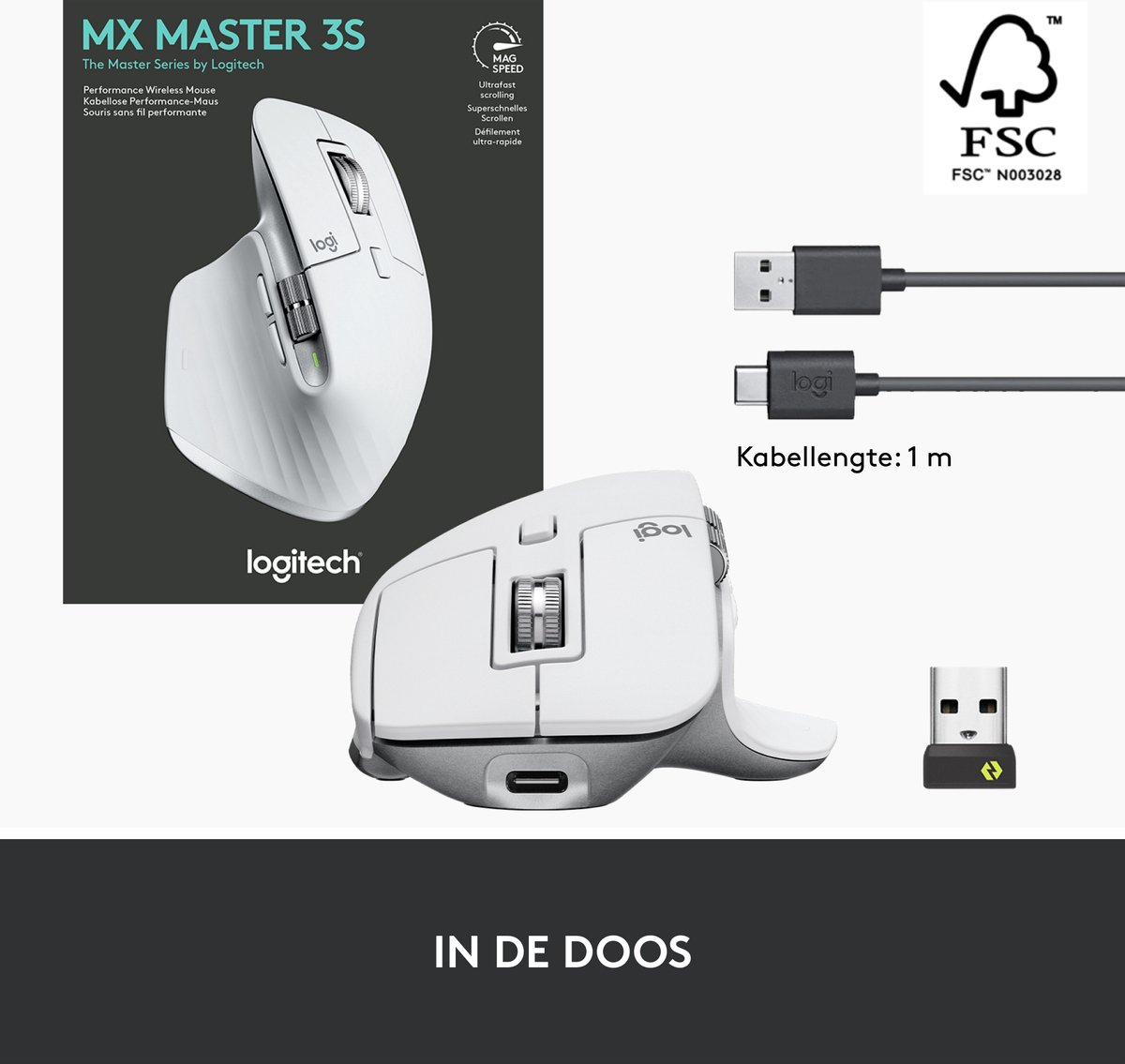Souris sans fil - droitier - Logitech MX Master 3 capteur optique 8000 dpi  - 7 boutons - molette exclusive pour le pouce