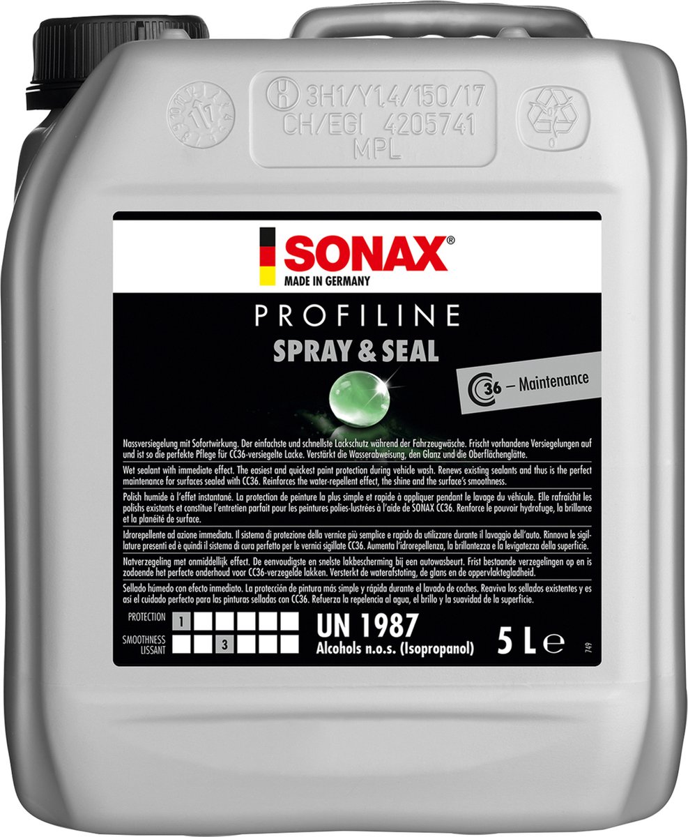 Sonax Profiline Spray&Seal 5 Liter | water- en vuilafstotend
