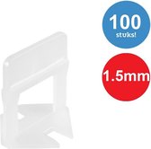 Premium Tegels Levelling 100x Clips - 1.5 mm - Voor Vloertegels en Wandtegels