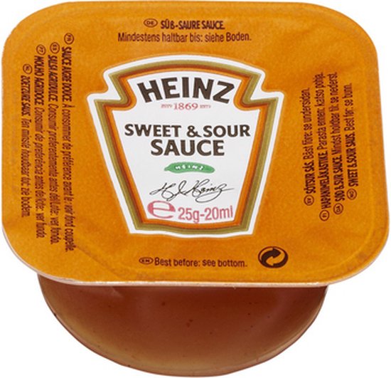 Heinz Sweet & Sour Sauce Dippots 100x 25 gr bol