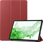 Coque Samsung Galaxy Tab S8 Plus avec découpe S Pen - Coque Samsung Galaxy Tab S8 Plus Rouge Foncé - Samsung Tab S8 Plus Book Case