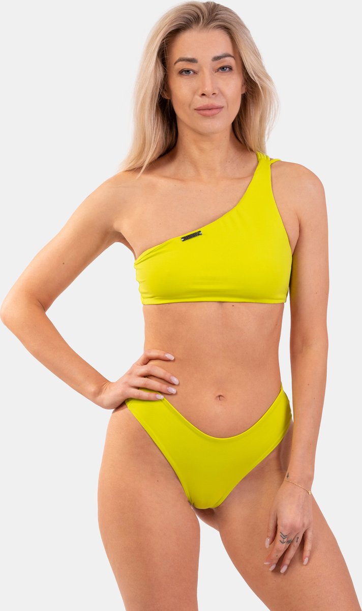 Fitness – One Shoulder Top Bikini Groen – NEBBIA 448-S