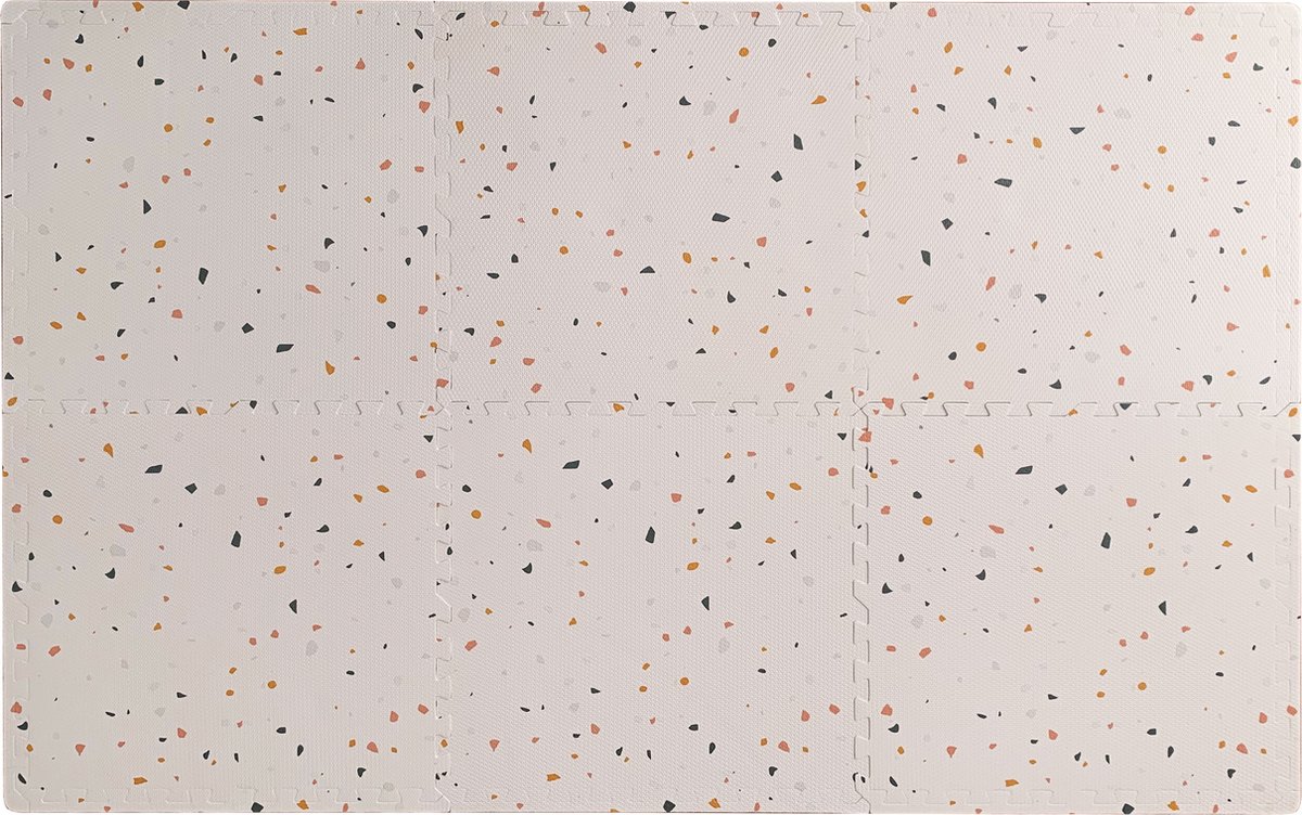 Baby speelmat van foam - Terrazzo - Kruipmat - Zachte Vloertegels - 120 x 180 cm - Speelkleed - Zacht — afbeelding 2