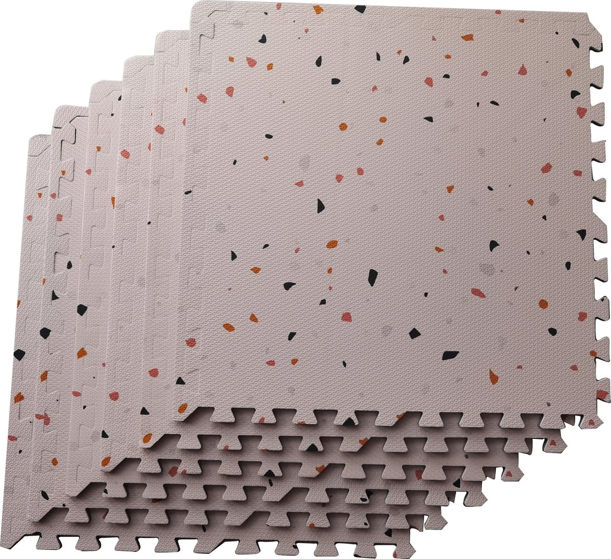 Baby speelmat van foam - Terrazzo - Kruipmat - Zachte Vloertegels - 120 x 180 cm - Speelkleed - Zacht — afbeelding 5