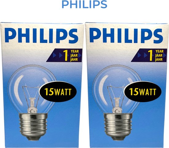 Vervuild gevechten Verslaafd Philips - GLOEILAMP - 15Watt - Helder - Kogellamp - E27 fitting - Grote  fitting -... | bol.com