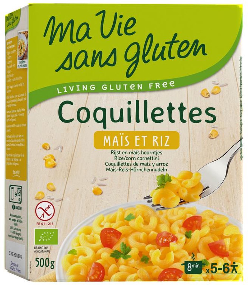 Ma Vie Sans Macaroni van Mais en Rijst Glutenvrij Bio (500 gr)