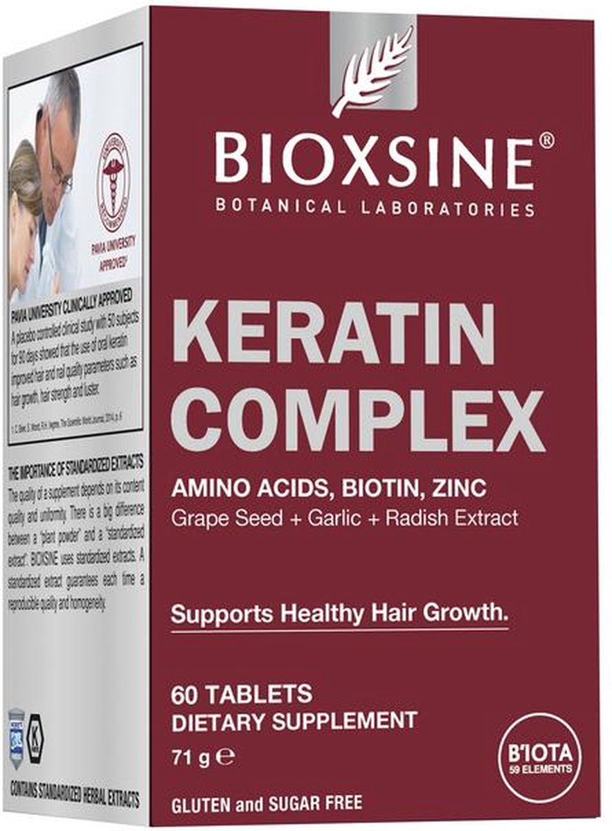 Goedkoopste Bioxsine - Keratine complex 60 tabletten - Anti-haaruival - supplement - Keratine complex - beschadigd, droog of pluizig haar