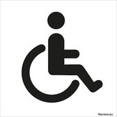 Sticker WC/Toilet - Mindervaliden - 10 x 10 cm - Voor binnen & buiten - Invaliden toilet/rolstoel toilet sticker