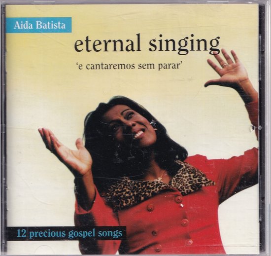 CD hoes met Aida Batista in rode jas met luipaardprint kraag, titel 'eternal singing'