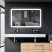 Starlight - Miroir de salle de bain - 100x60cm - Rectangle - Tactile - Eclairage LED - Dimmable de 3000K à 6000K - Anti Condensation