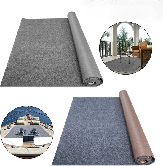 Boot Marine Tapijt Roll – Waterdicht Polyester Buitendek Tapijt – Snijdbare Anti-Slide Patio Veranda Garage Mat Tapijt – Tapijt – 1.8M x 4M – Blauw