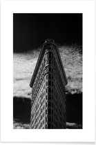JUNIQE - Poster Flatiron Building, New York -60x90 /Wit & Zwart