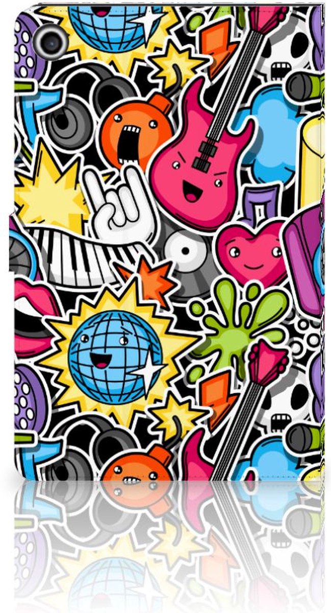 Lenovo Tab M10 Plus 3rd Gen 10.6 inch Tablet Hoes met standaard Punk Rock