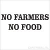 no farmers no food sticker voor raam, auto, tractor of trekker - 15x5cm - zwart