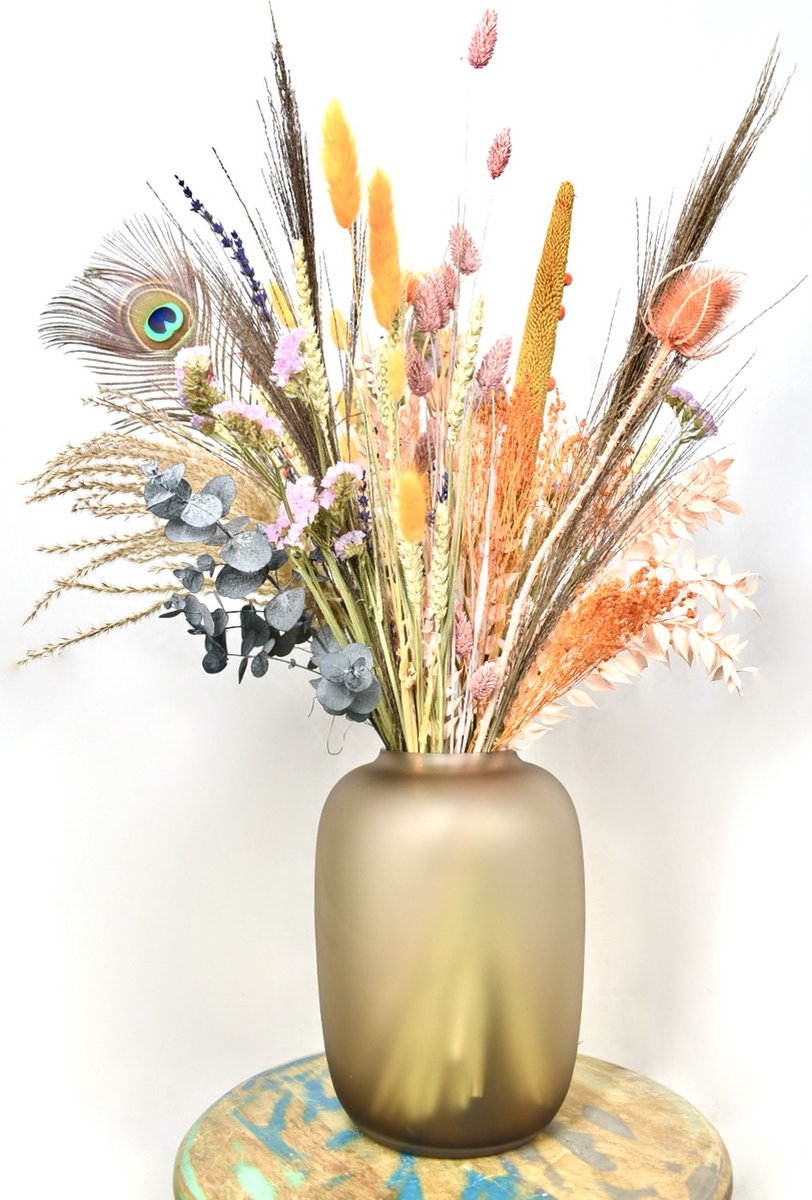Droogbloemen boeket - Bonte Mix - 70 cm - Droogboeket - Natuurlijk Bloemen