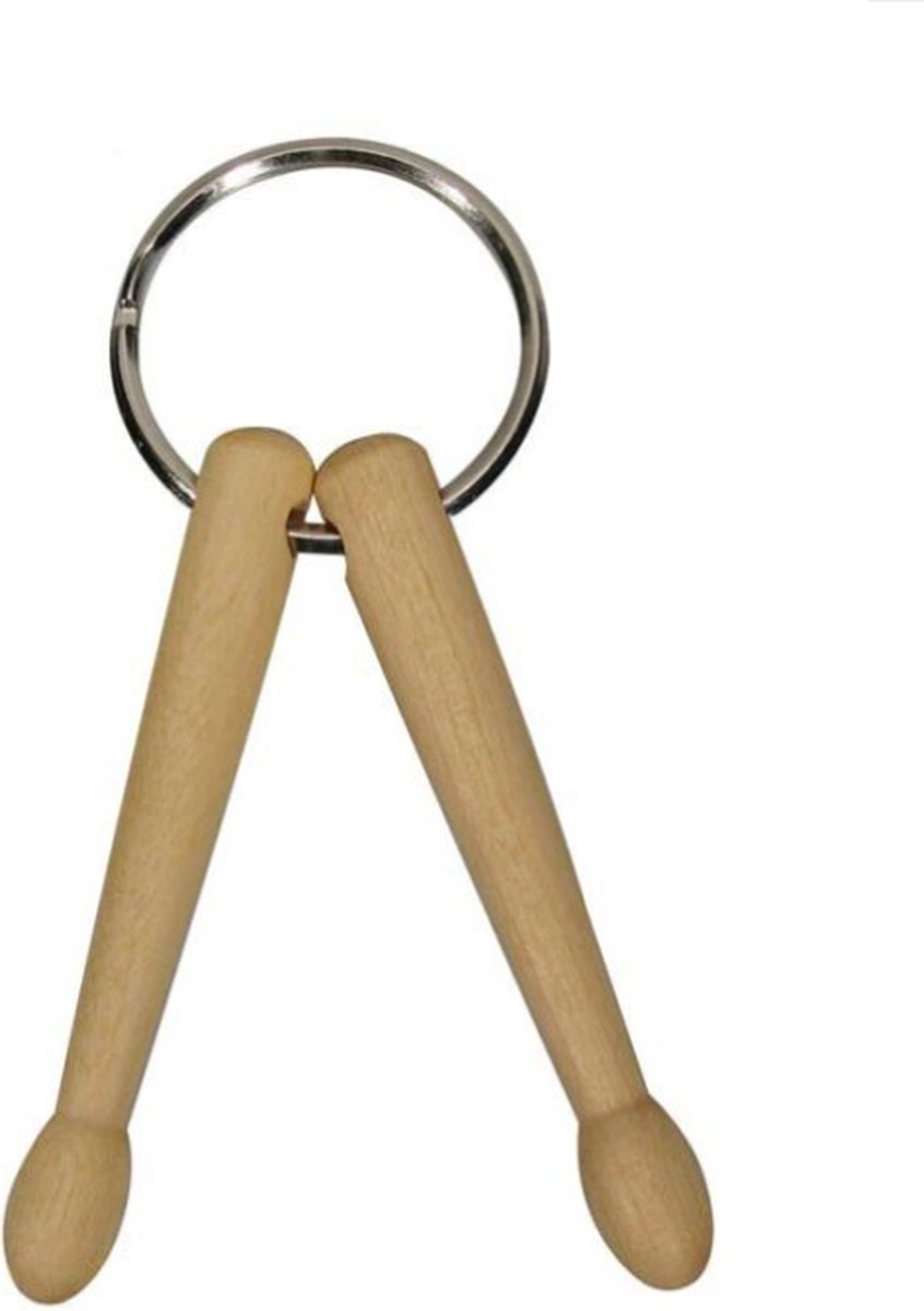 Drumstokken Sleutelhanger – Drumstokken – Houten Sleutelhanger - Drumsticks - Cadeau Drummer