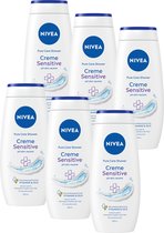NIVEA Douche Crème Sensitive - 250 ml - Douchecrème - 6 st - Voordeelverpakking