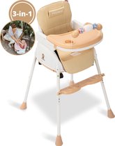 Bol.com Twinky® Kinderstoel – 2-in-1 Kinderwagen Set – Bruin – Inklapbare Eetstoel & Baby Wagentje en Babystoel Voor Aan Tafel –... aanbieding