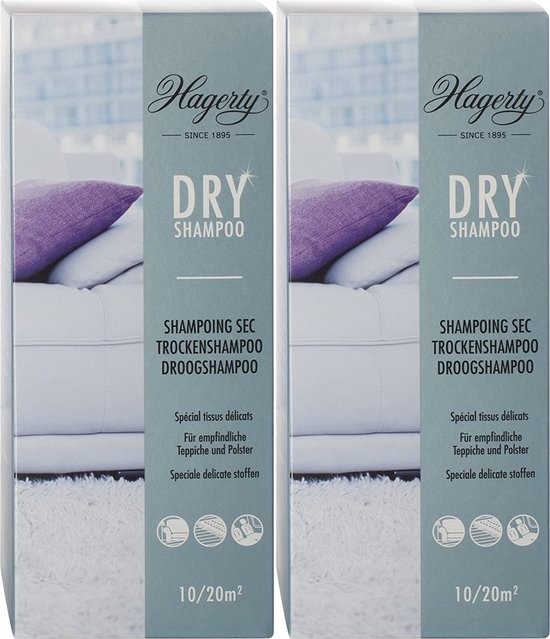 Hagerty Dry Shampoo - Tapijtreiniger Poeder - ook geschikt voor bekleding - 2* 500 Gr - voordeel