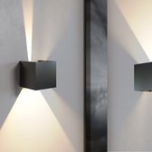 LEK Buitenlamp - Wandlamp - Up/Down - Instelbare lichtbundel -  Zwart - LED - IP54 - Industrieel - Waterdicht