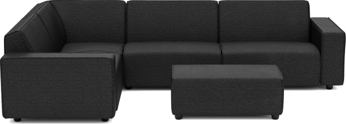 Icon deluxe Loungeset 6-zits hoek + hocker small (links) Anthracite