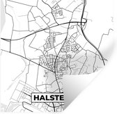 Stickers muraux - Plan de la ville - Halsteren - Carte - Carte - 50x50 cm - Feuille adhésive