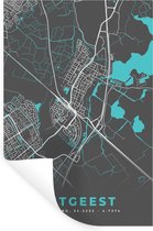 Muurstickers - Sticker Folie - Plattegrond - Kaart - Stadskaart - Uitgeest - 20x30 cm - Plakfolie - Muurstickers Kinderkamer - Zelfklevend Behang - Zelfklevend behangpapier - Stickerfolie