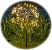 Tuinverlichting - Tuinlamp - Paardenbloem - Dandelion - 120 LED's - Solar paneel met tijdklok - Ø 45 cm