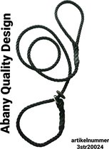 Abany quality design - 3 mtr zwart - jachtlijn - hondenlijn - vanglijn - retrieverlijn classic met enkele stop - 2STR1909