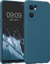 kwmobile telefoonhoesje geschikt voor Oppo Find X5 Lite - Hoesje voor smartphone - Precisie camera uitsnede - TPU back cover in mat petrol