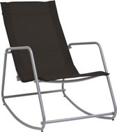 vidaXL - Tuinschommelstoel - 95x54x85 - cm - textileen - zwart