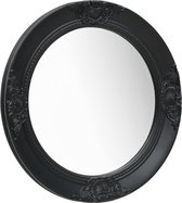 vidaXL - Wandspiegel - barok - stijl - 50 - cm - zwart