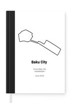 Notitieboek - Schrijfboek - Formule 1 - Baku - Circuit - Notitieboekje klein - A5 formaat - Schrijfblok - Cadeau voor man