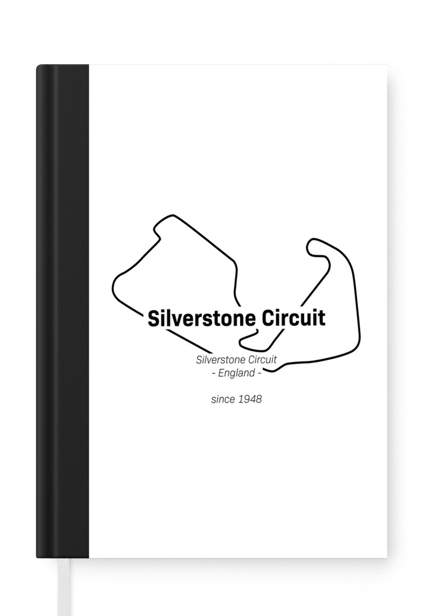 Notitieboek - Schrijfboek - Silverstone - Formule 1 - Circuit - Notitieboekje klein - A5 formaat - Schrijfblok - Cadeau voor man