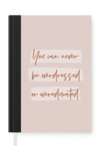 Notitieboek - Schrijfboek - Quotes - Studenten - Leren - Studeren - Notitieboekje klein - A5 formaat - Schrijfblok